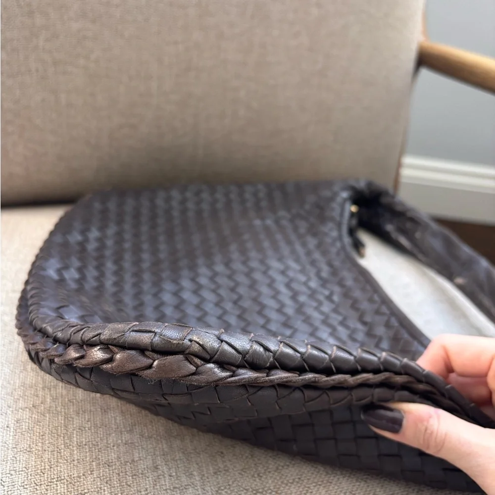 Bottega Veneta Chocolate Brown Nappa Intrecciato Medium Hobo Bag